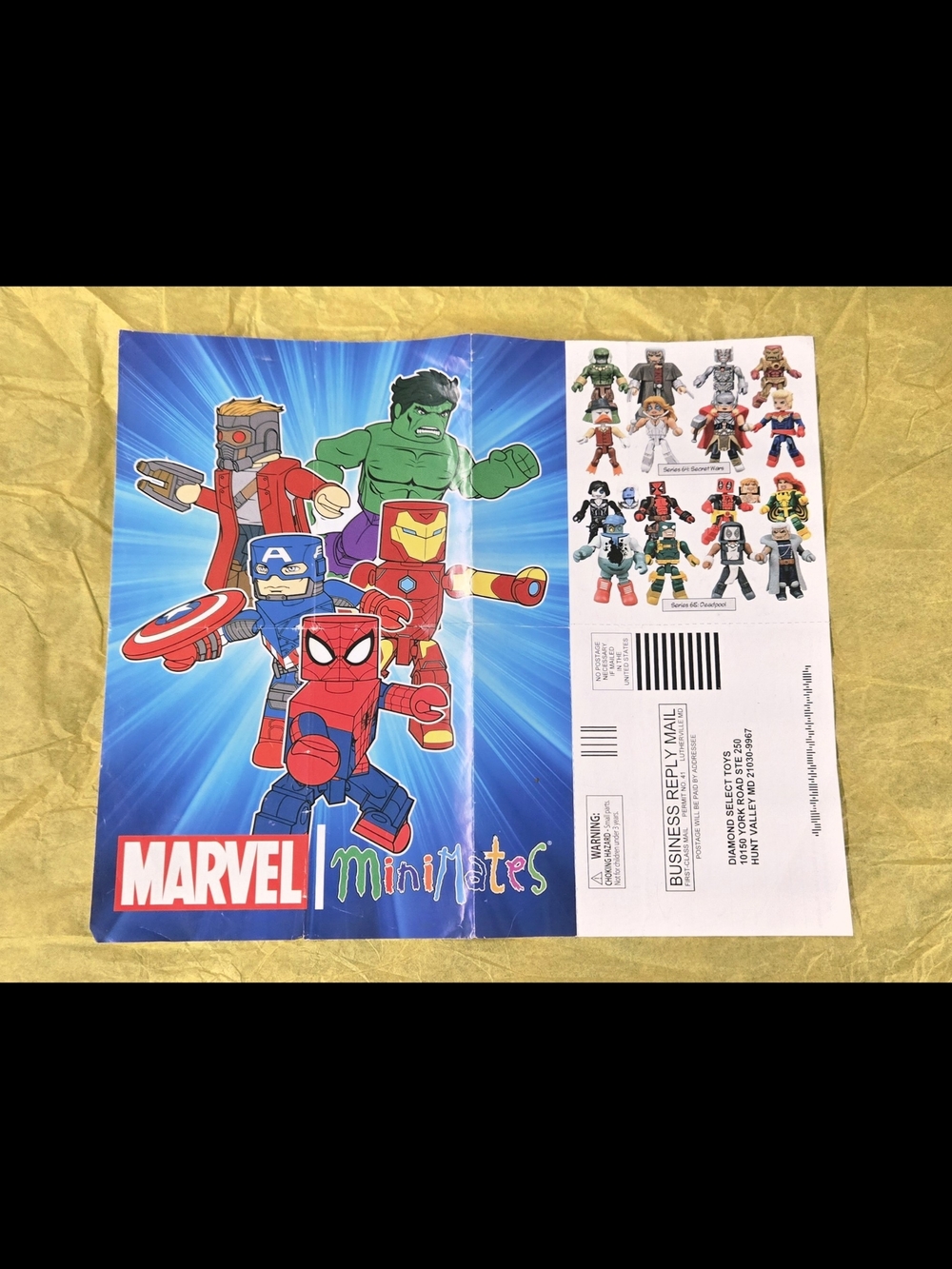 MARVEL MINIMATES MINI POSTER & Figure Guide @2017